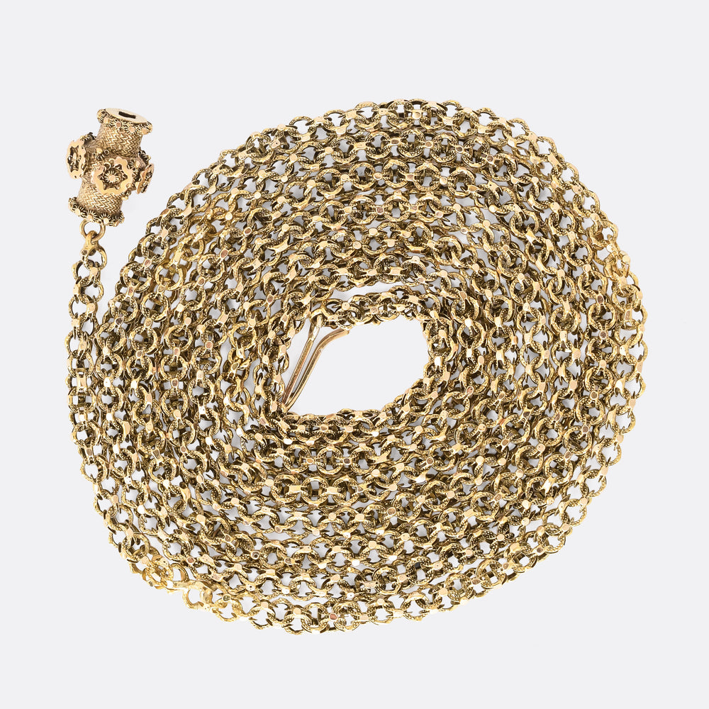 Georgian Regency 15k Gold Guard Chain