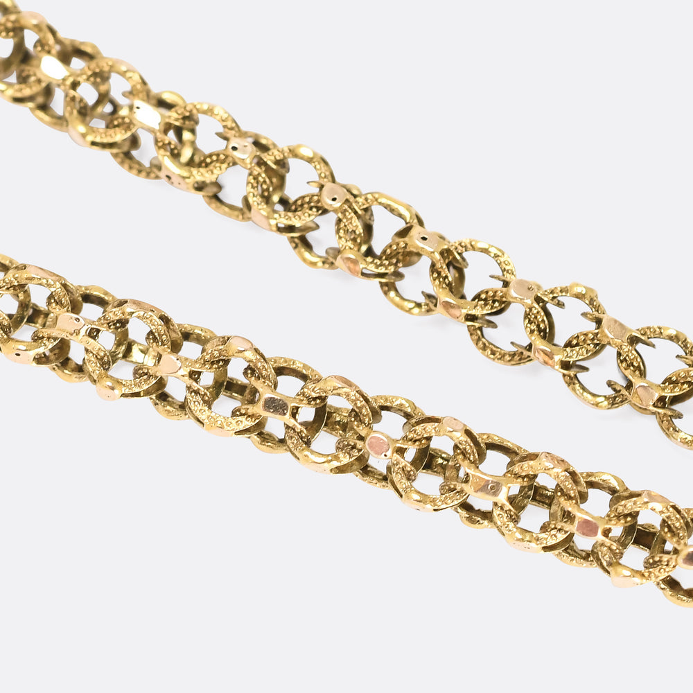 Georgian Regency 15k Gold Guard Chain
