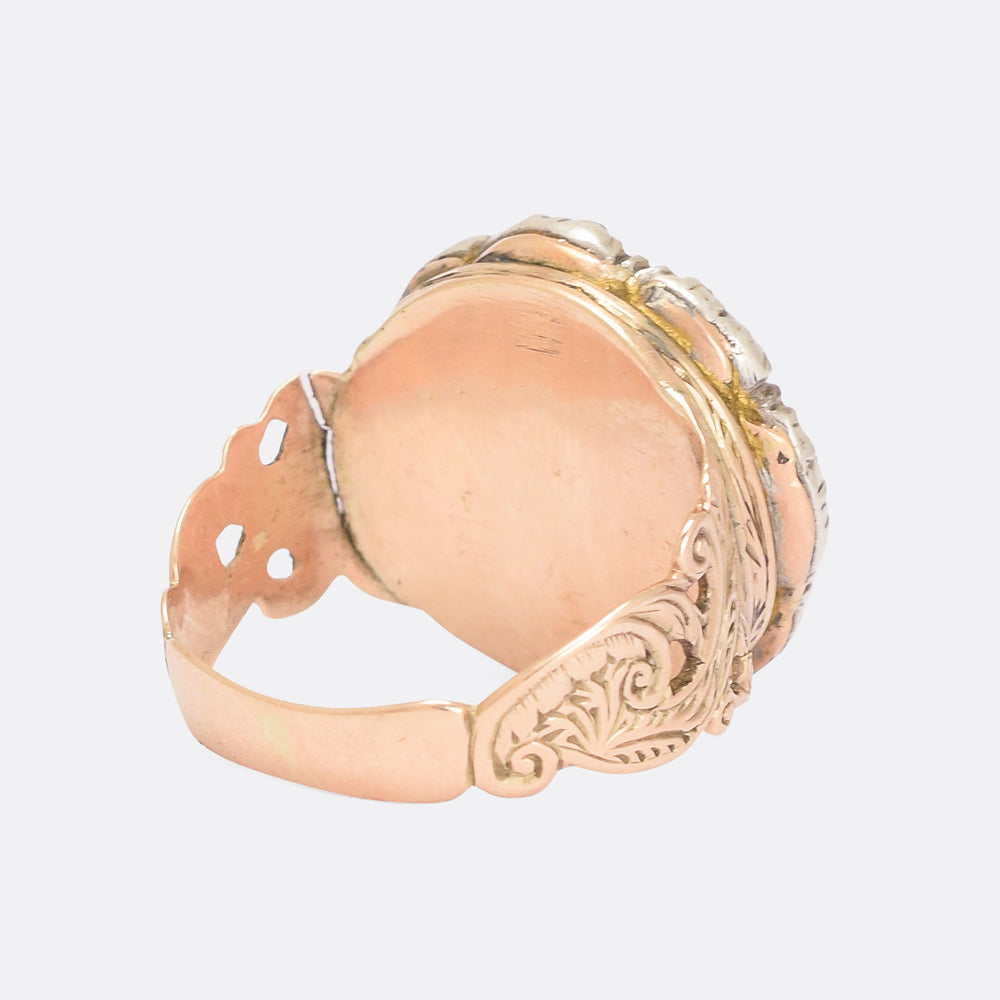 Georgian Rose Cut Diamond Cobblestone Ring