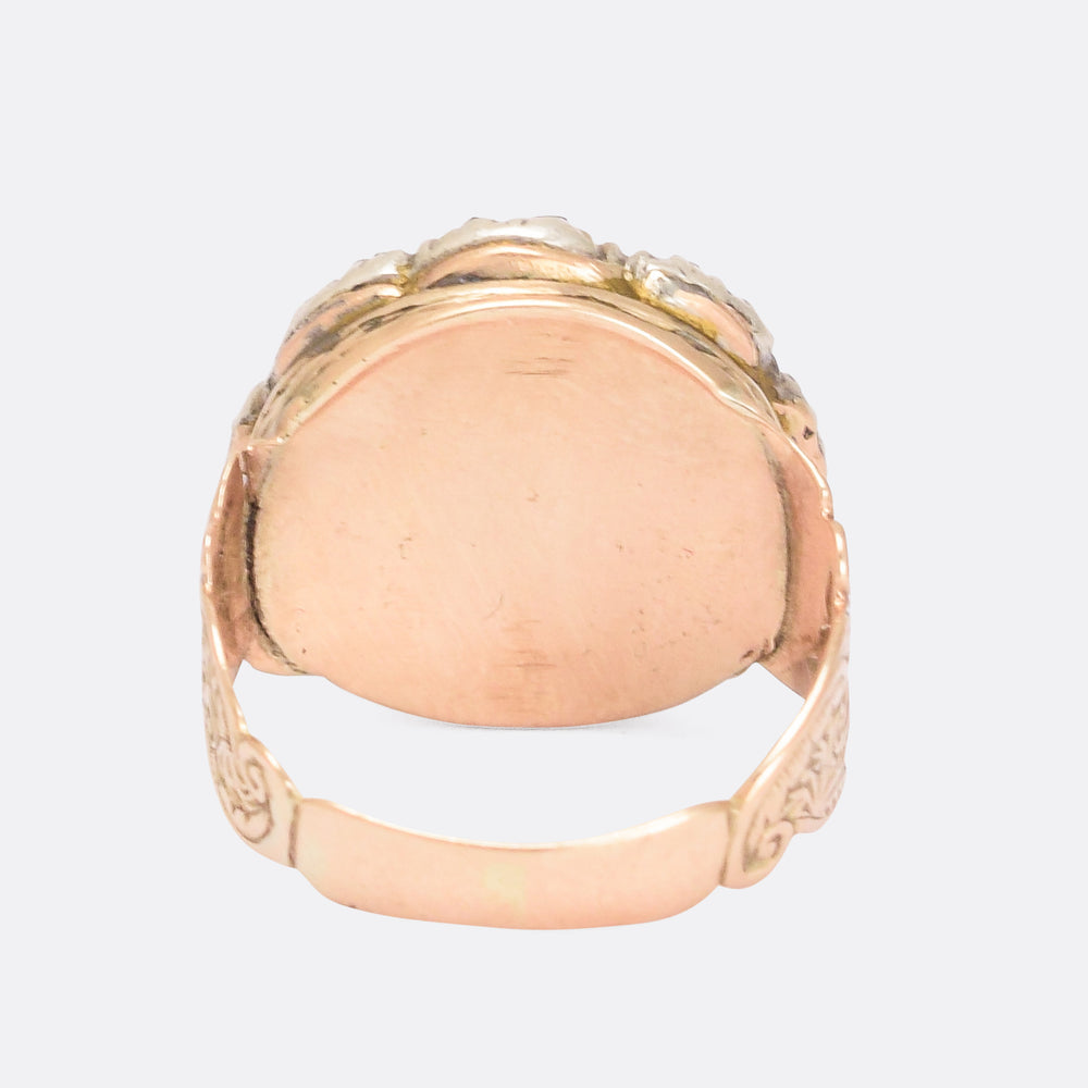 Georgian Rose Cut Diamond Cobblestone Ring