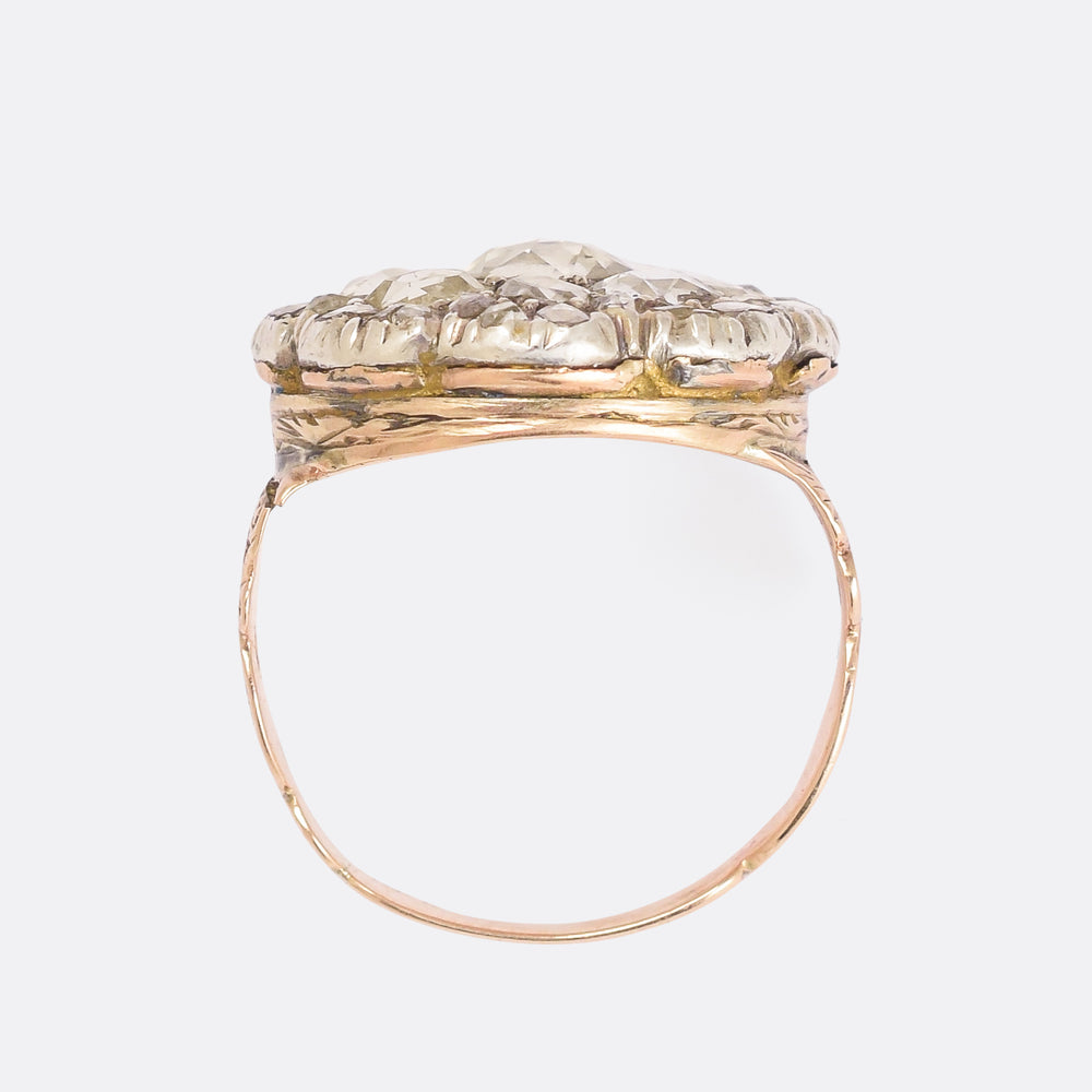 Georgian Rose Cut Diamond Cobblestone Ring