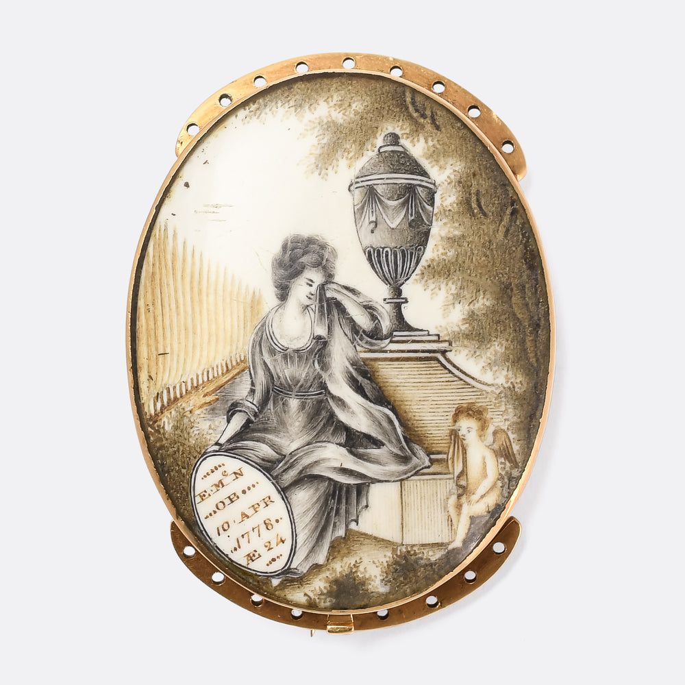 Georgian Sepia Mourning Clasp