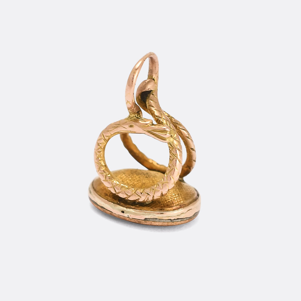 Georgian Serpent Seal Fob Pendant