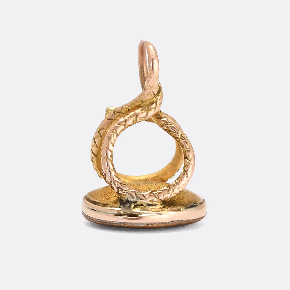 Georgian Serpent Seal Fob Pendant