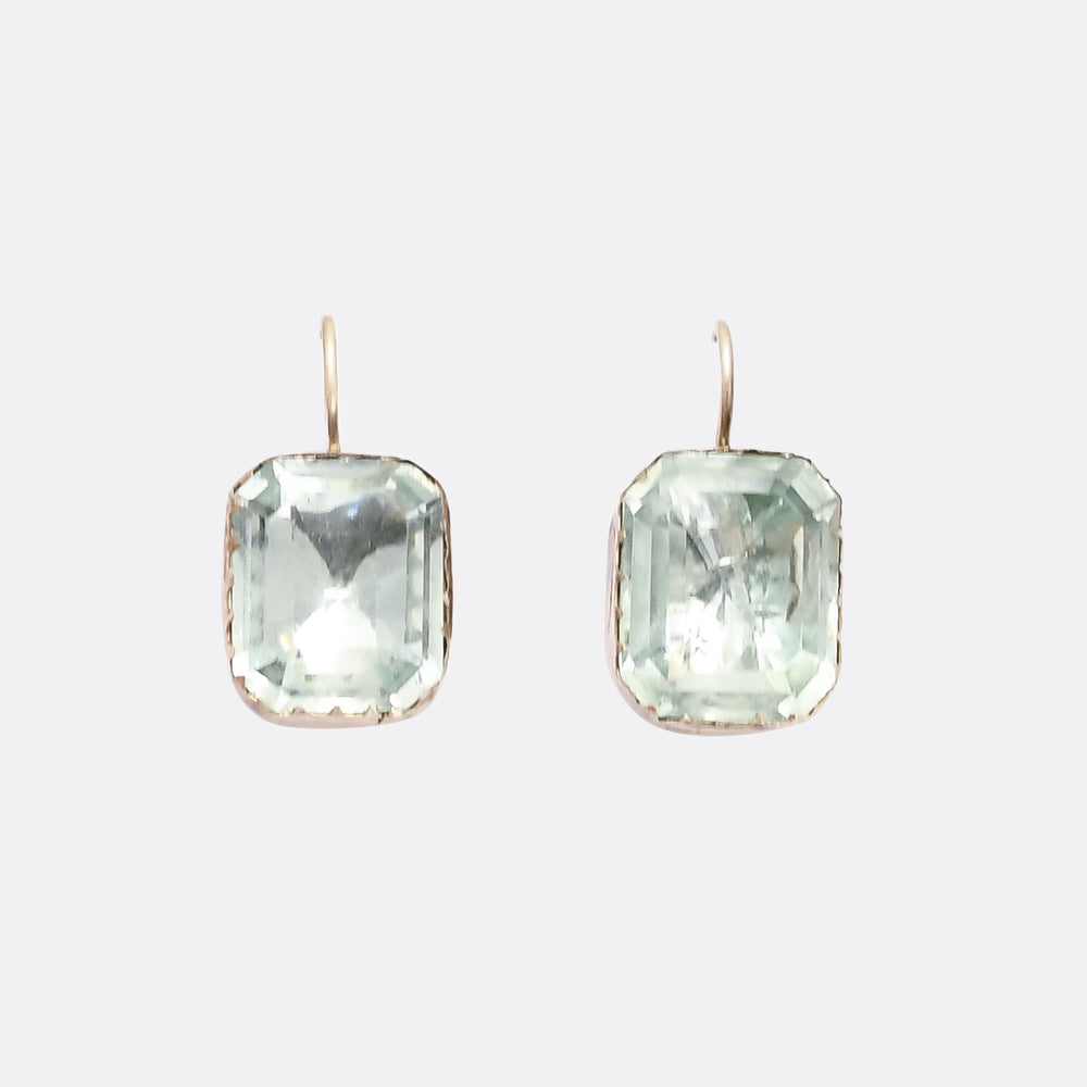 Georgian Teal Paste Earrings