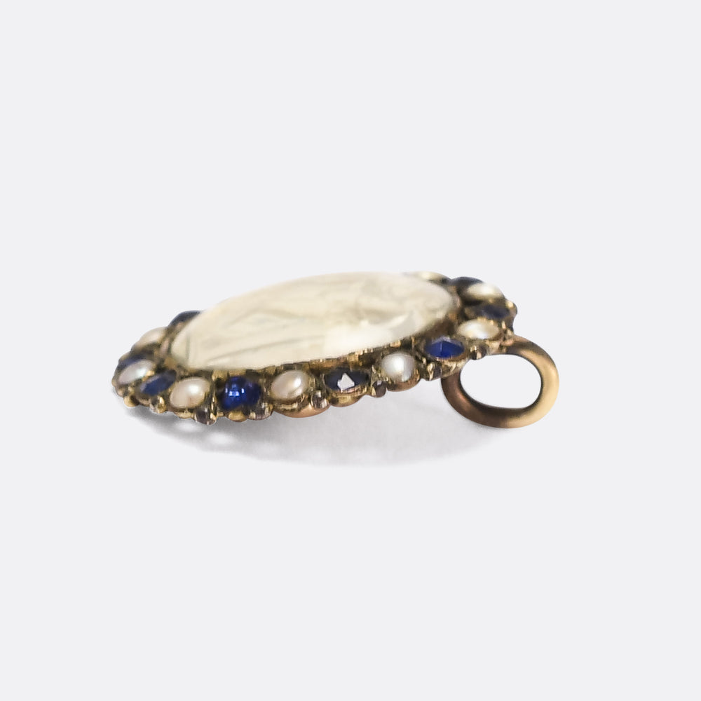 Georgian Terpsichore Sulphide Cameo Pendant