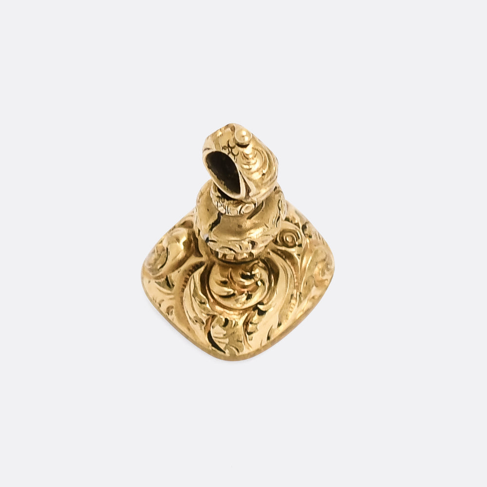 Georgian Thought Of You Rebus Seal Fob Pendant