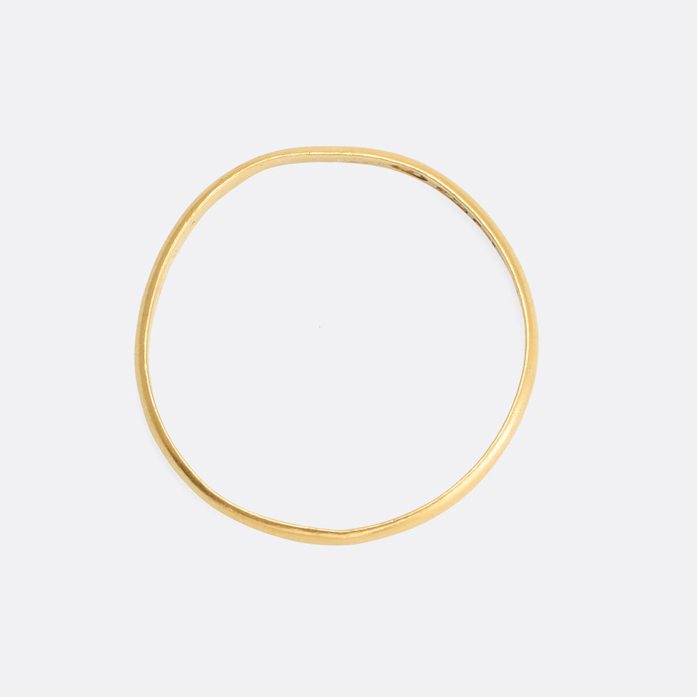 Georgian 18k Gold Posy Ring MY LOVE IS TRUE