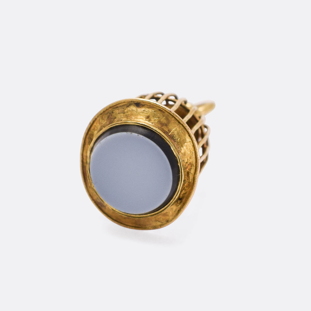 Georgian Bird Cage Seal Pendant