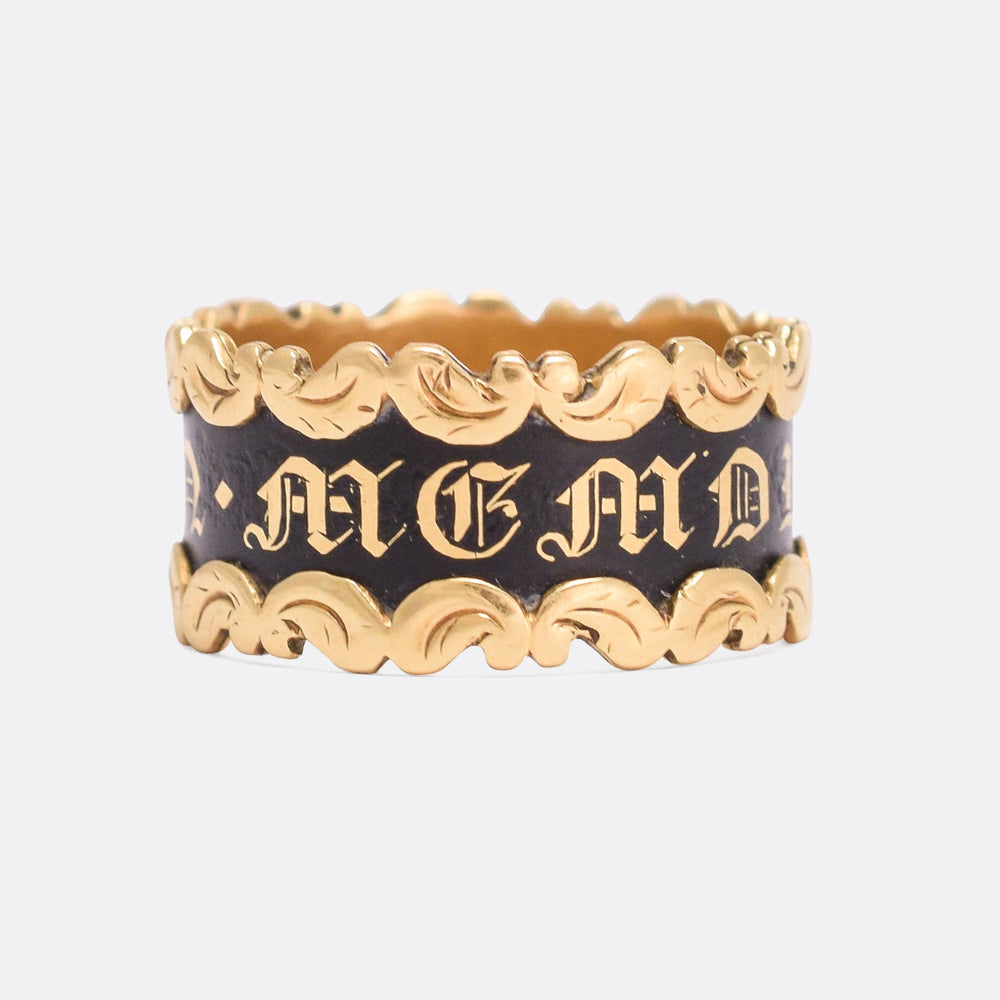 Georgian IN MEMORY OF Locket Memorial Ring