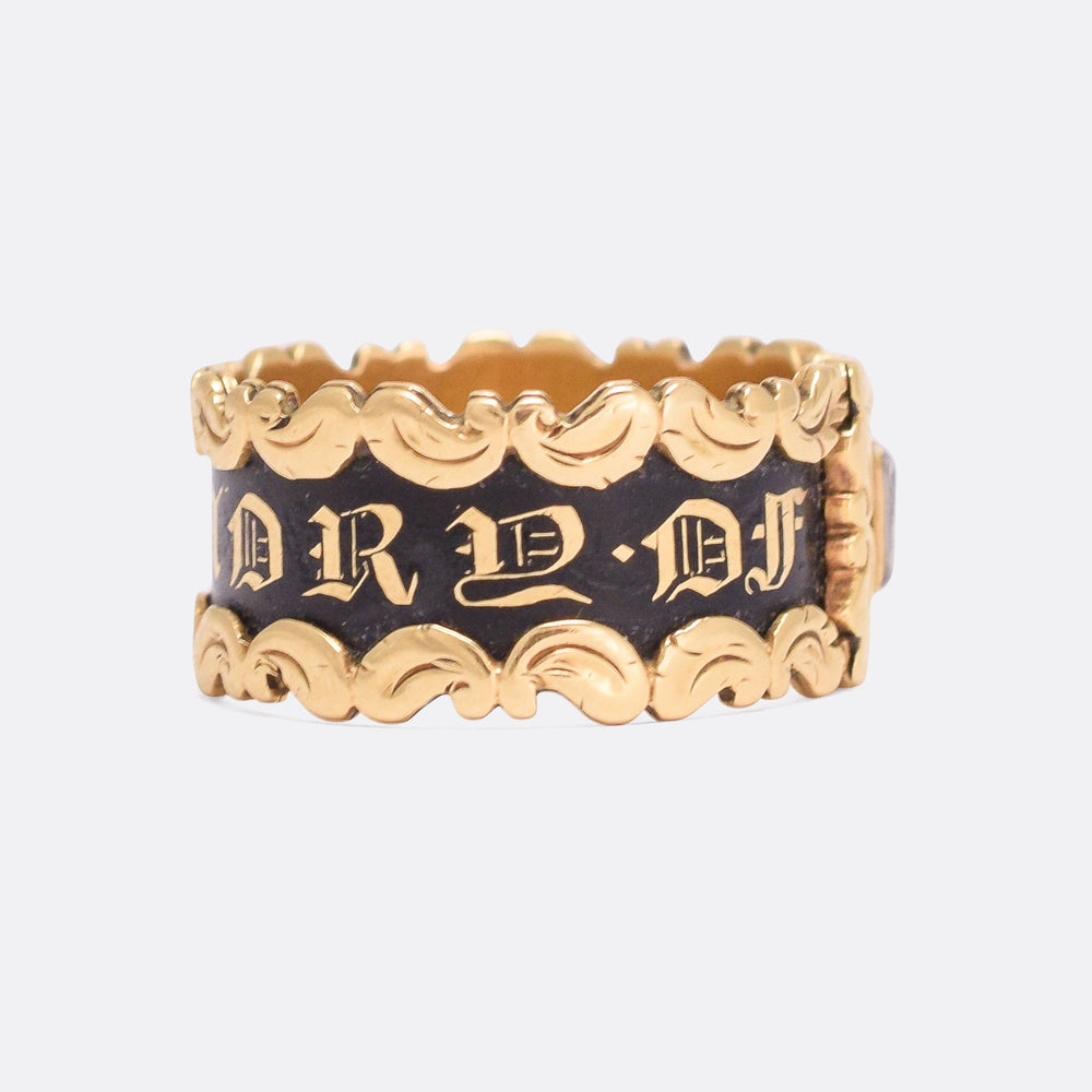 Georgian IN MEMORY OF Locket Memorial Ring