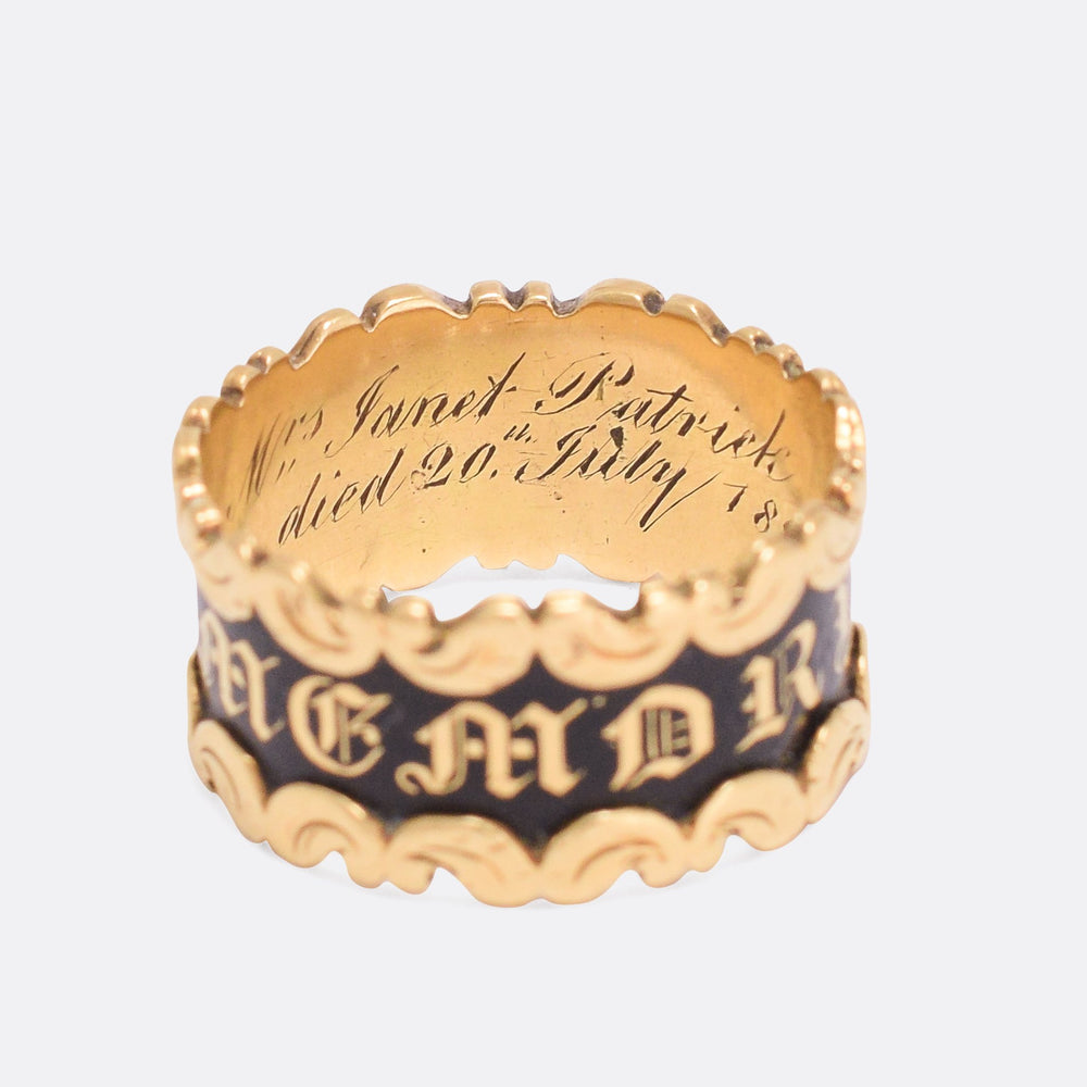 Georgian IN MEMORY OF Locket Memorial Ring