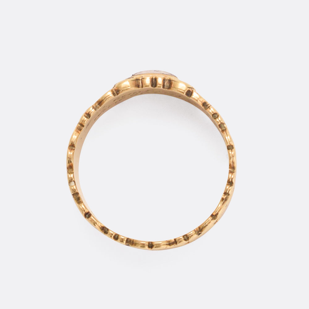 Georgian IN MEMORY OF Locket Memorial Ring