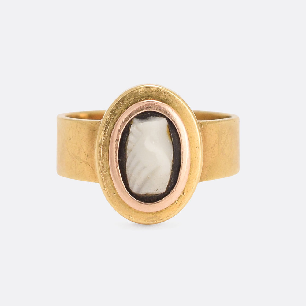 Georgian Onyx Cameo Fede Ring