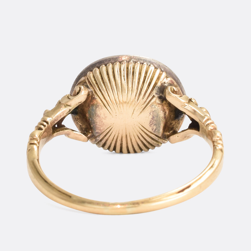 Georgian Rose Cut Diamond Cluster Ring