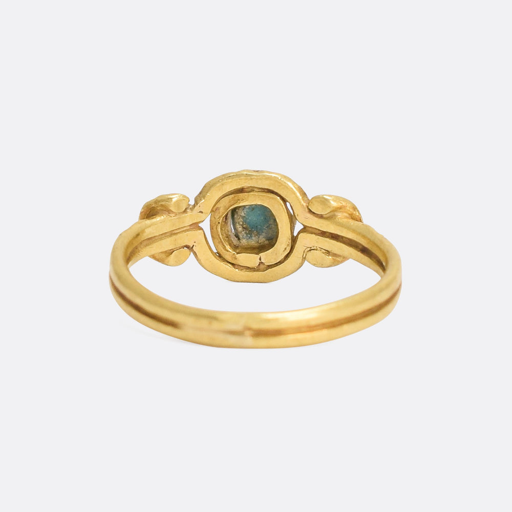 Georgian Turquoise Lover's Knot Ring
