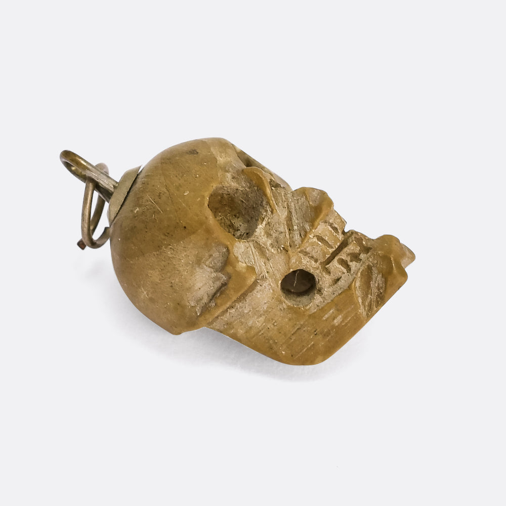 Grand Tour Vesuvius Lava Skull Pendant