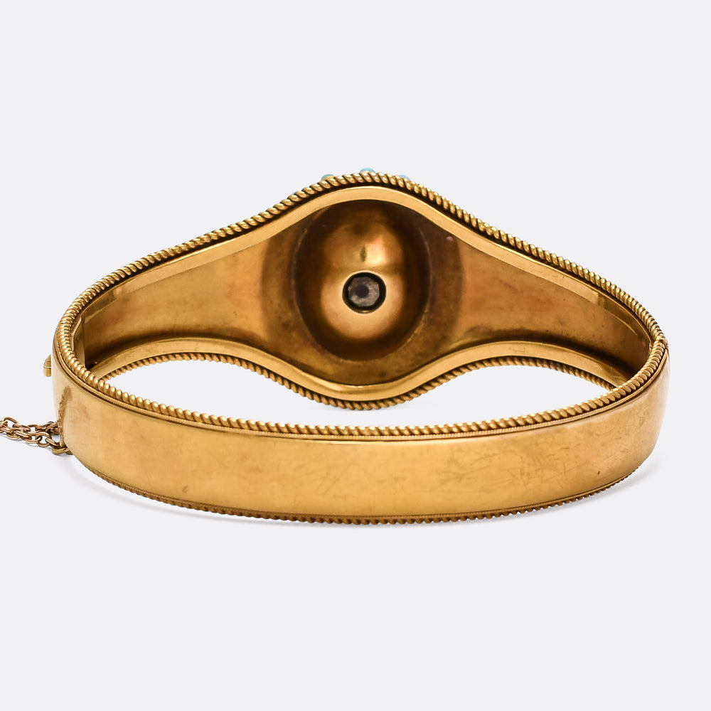 High Victorian Pavé Turquoise Bangle