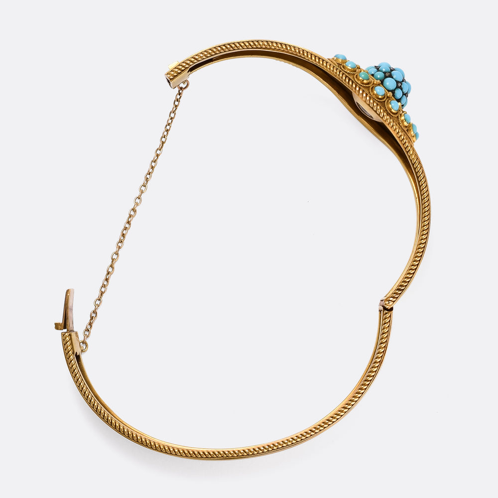 High Victorian Pavé Turquoise Bangle