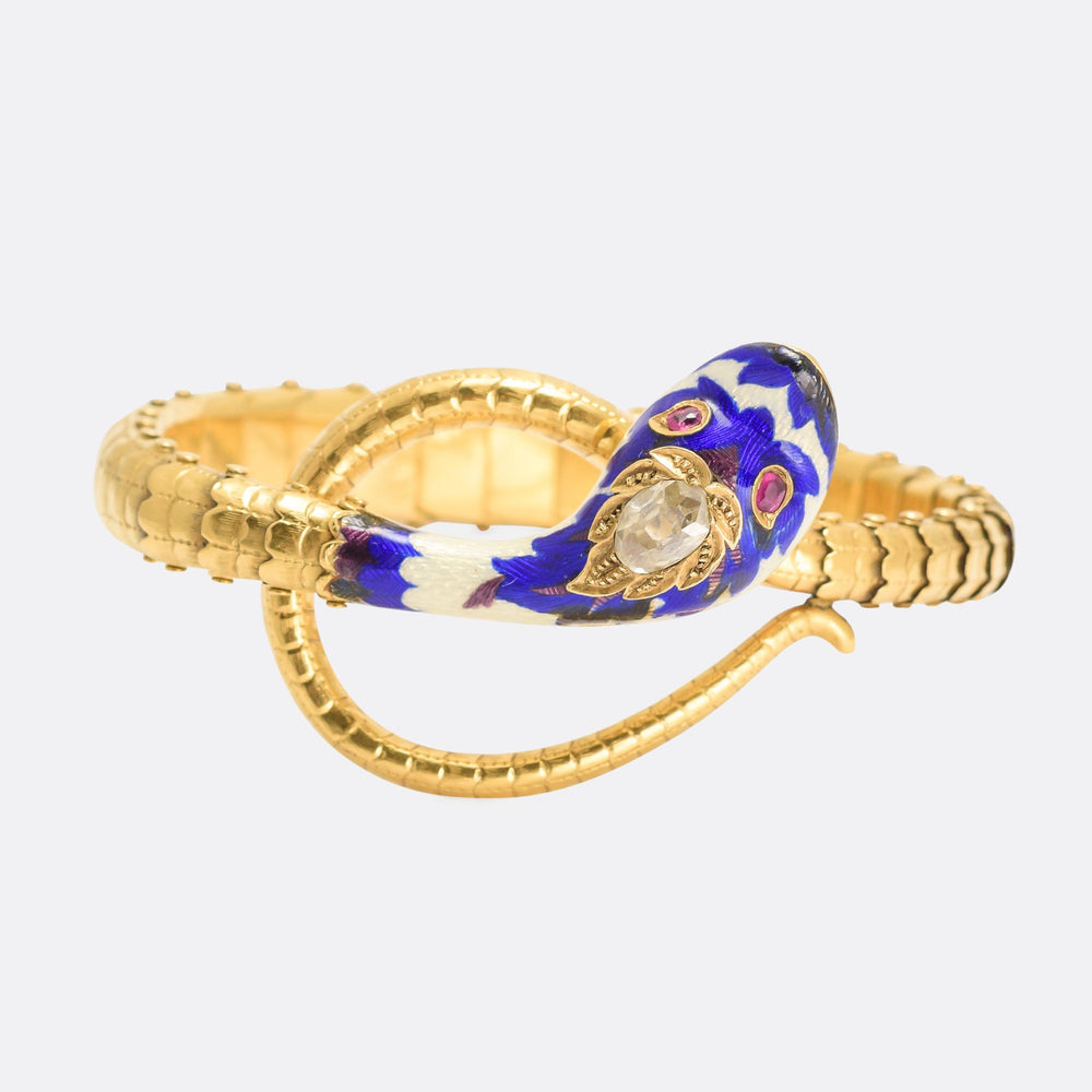 Imperial Russian Diamond Snake Bracelet