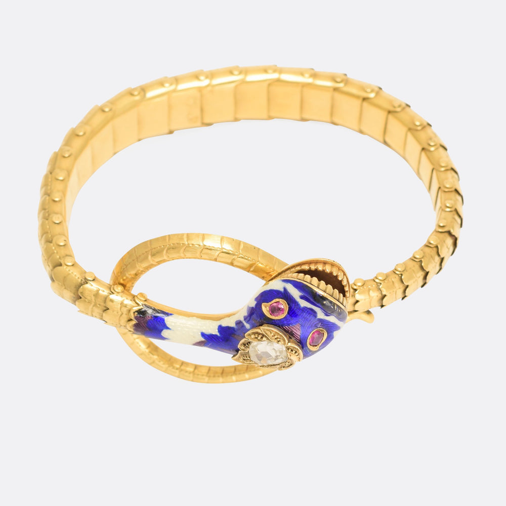 Imperial Russian Diamond Snake Bracelet
