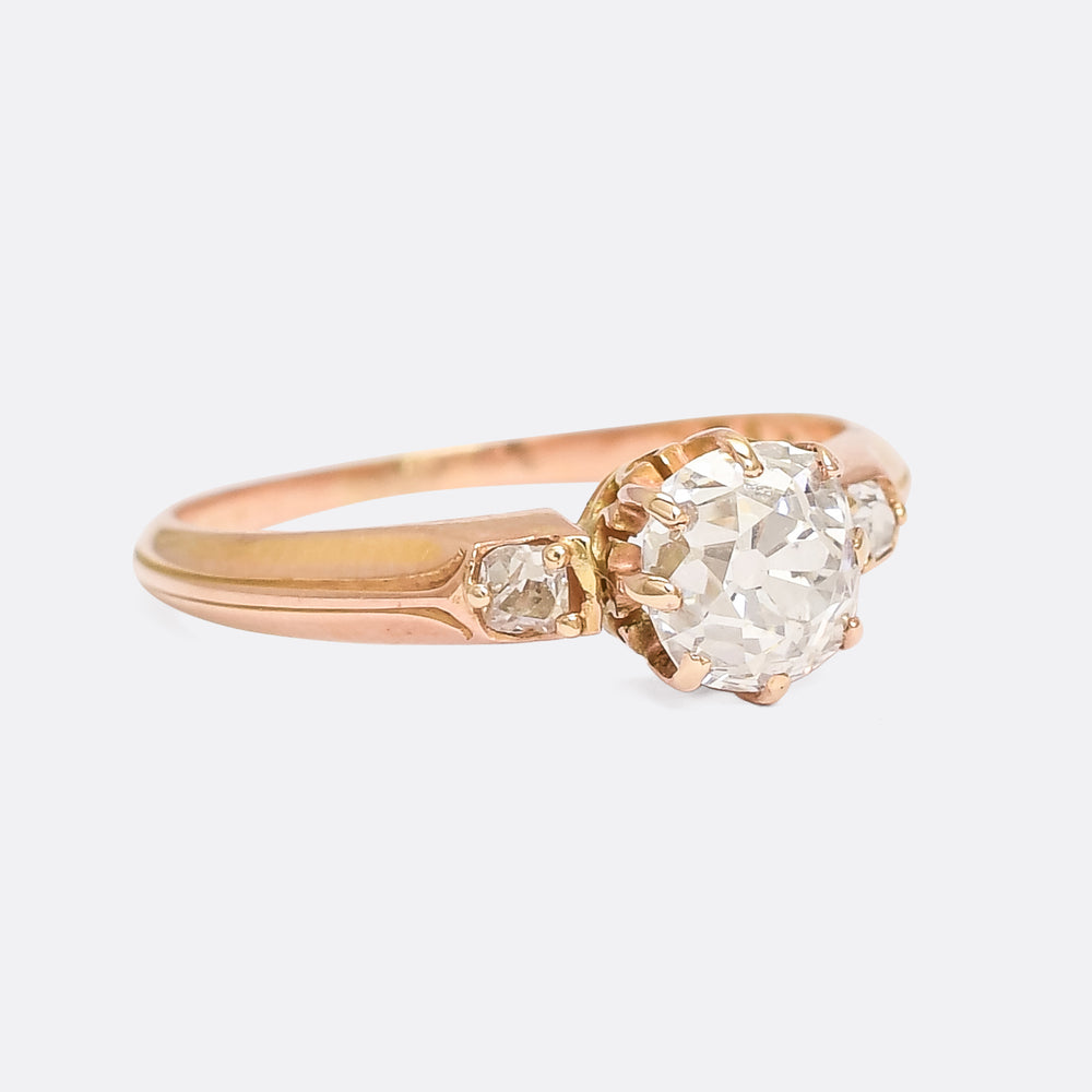 Late Victorian 1.16ct OMC Diamond Solitaire Ring