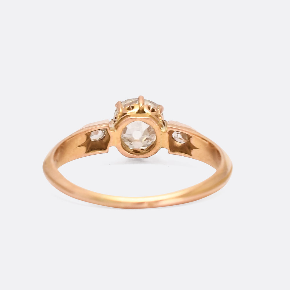 Late Victorian 1.16ct OMC Diamond Solitaire Ring