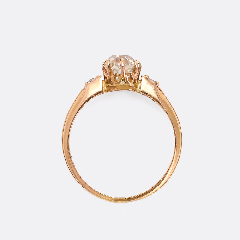 Late Victorian 1.16ct OMC Diamond Solitaire Ring