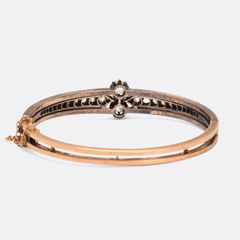 Late Victorian 1.32ct Diamond Toi et Moi Bangle