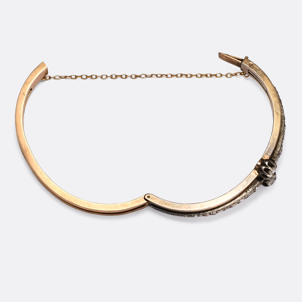 Late Victorian 1.32ct Diamond Toi et Moi Bangle