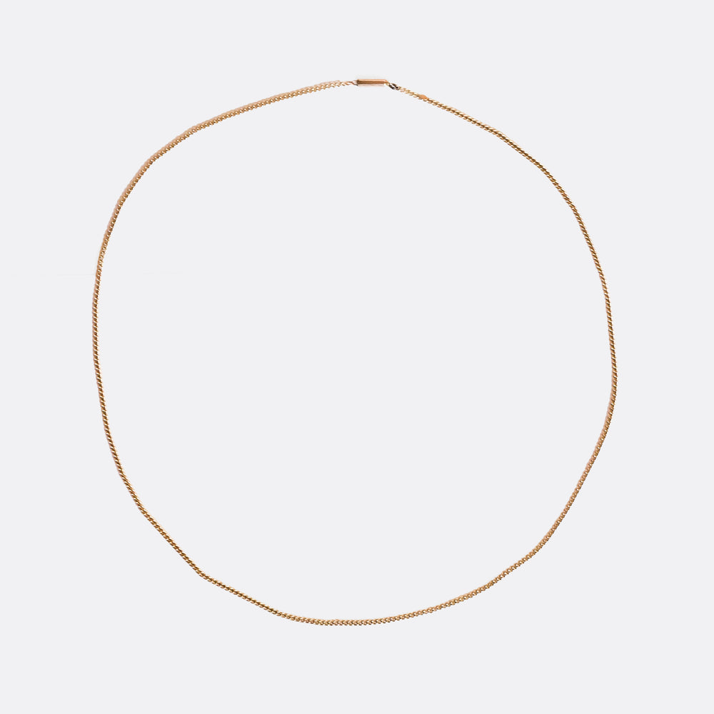 Late Victorian 9k Gold Curb Link Chain