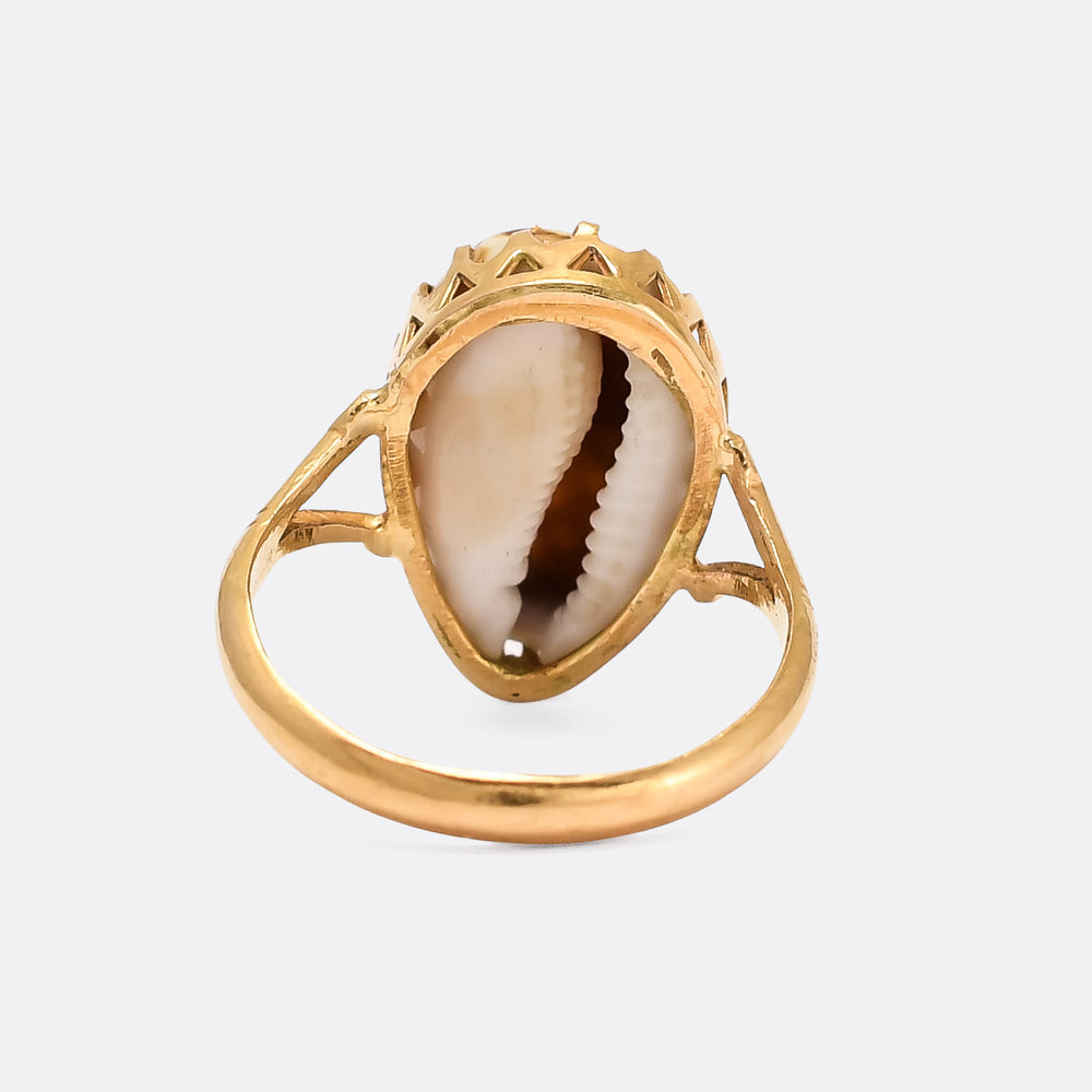 Late Victorian Cowrie Shell Ring