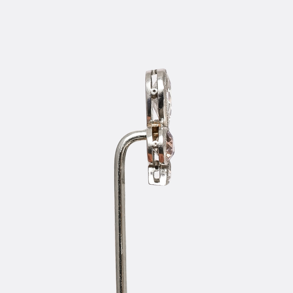 Late Victorian Diamond Clubs Stick Pin