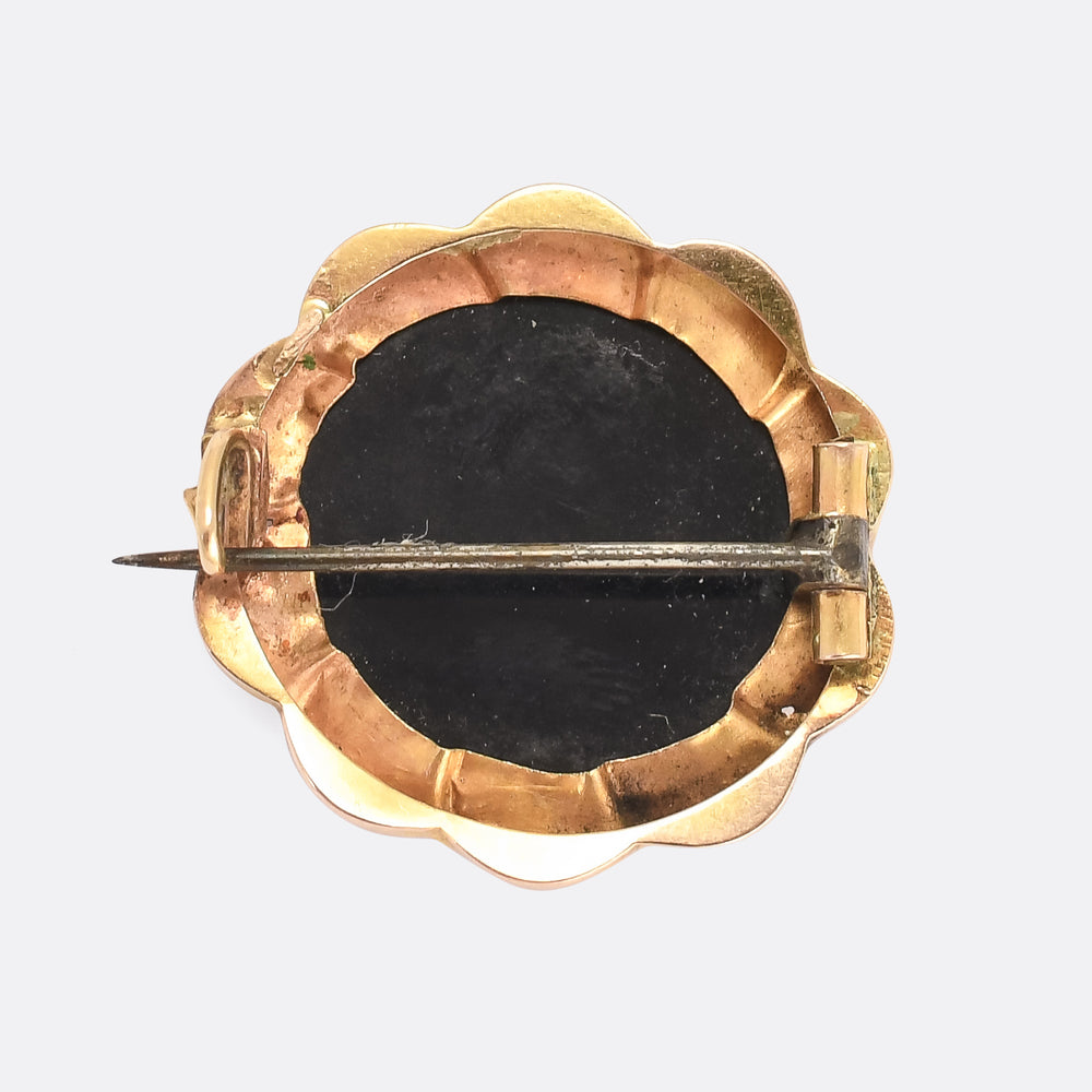 Late Victorian Enamel Lily Of The Valley Brooch