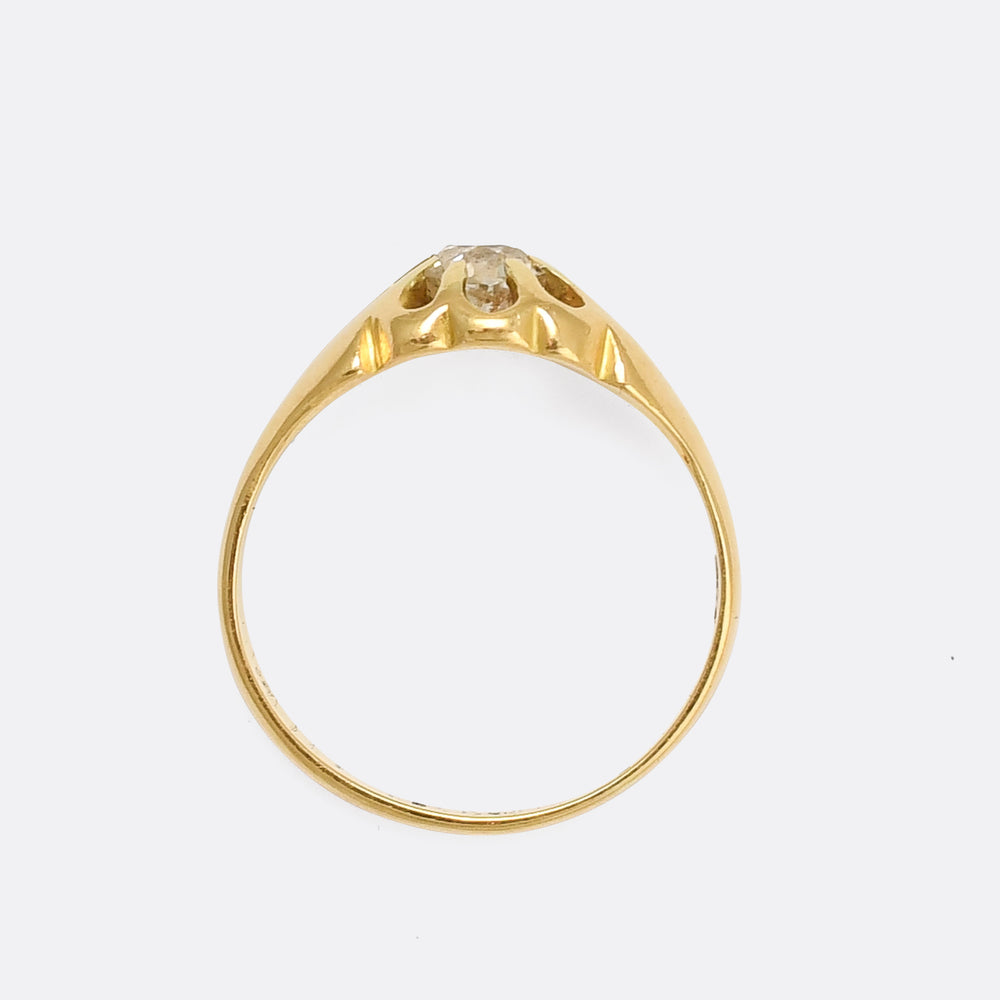 Late Victorian OMC Scalloped Solitaire Ring