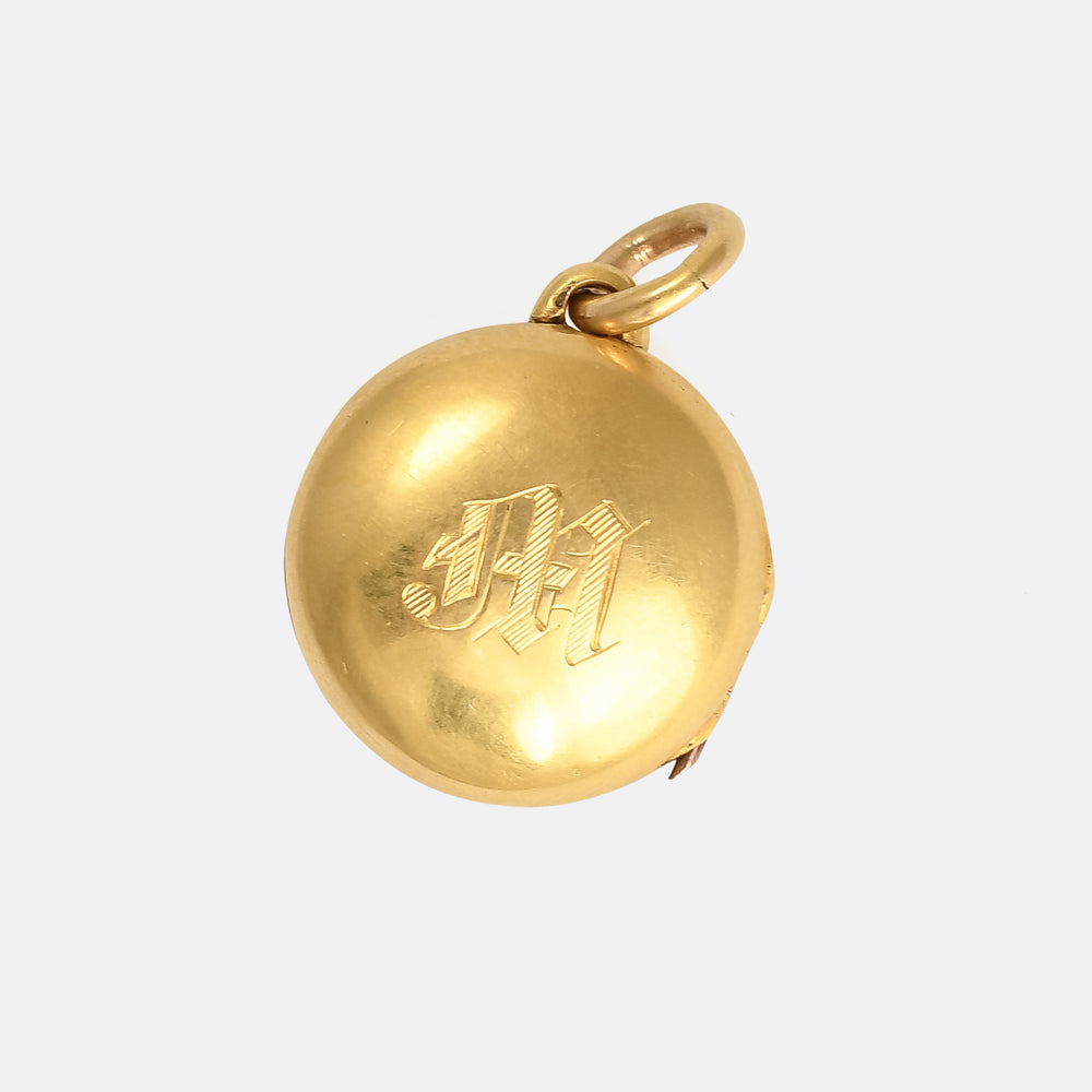 Late Victorian Pearl Star Dome Locket