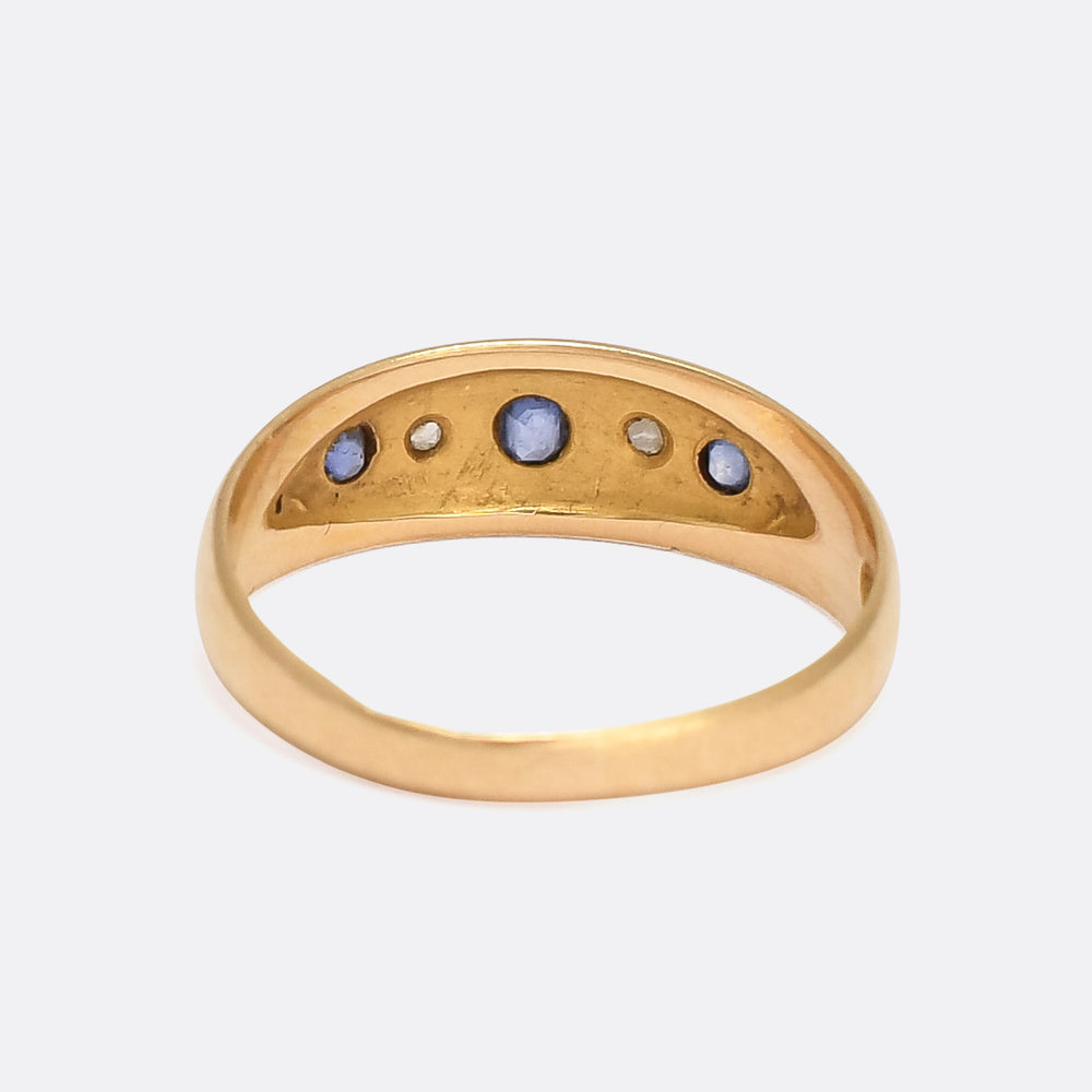 Late Victorian Sapphire & Diamond Gypsy Band