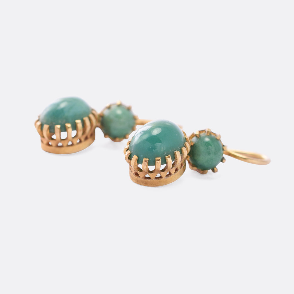 Late Victorian Turquoise Earrings