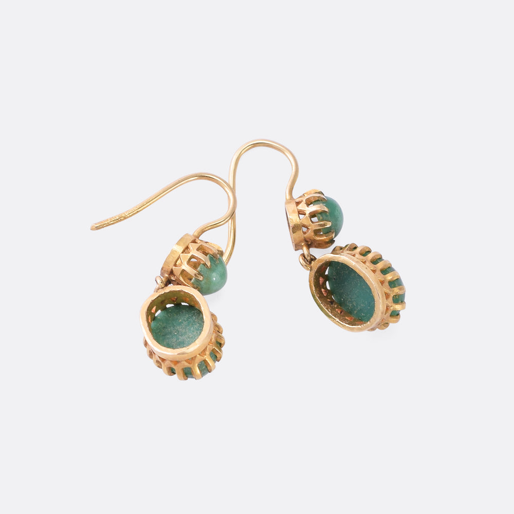 Late Victorian Turquoise Earrings
