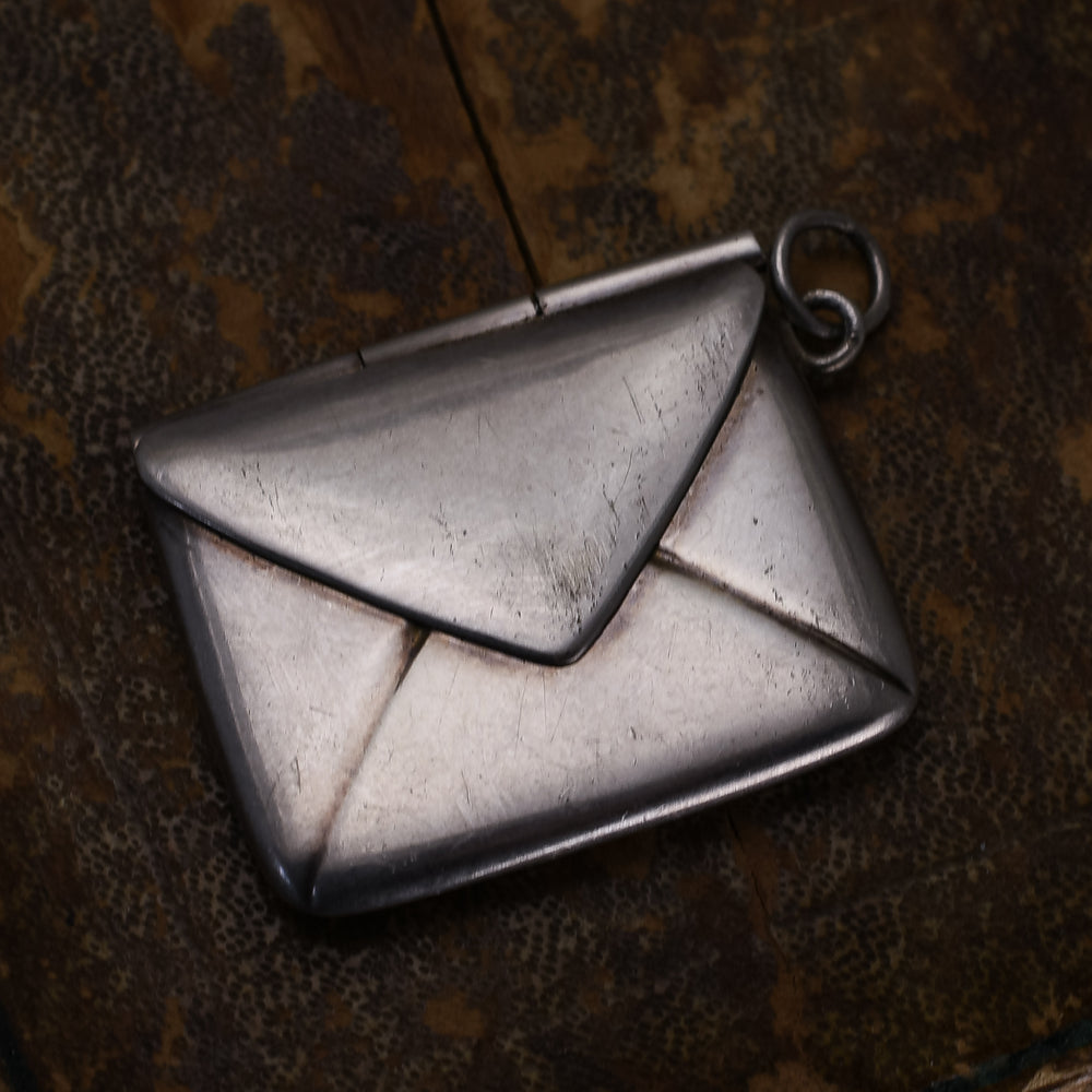 Art Deco Silver Envelope Locket