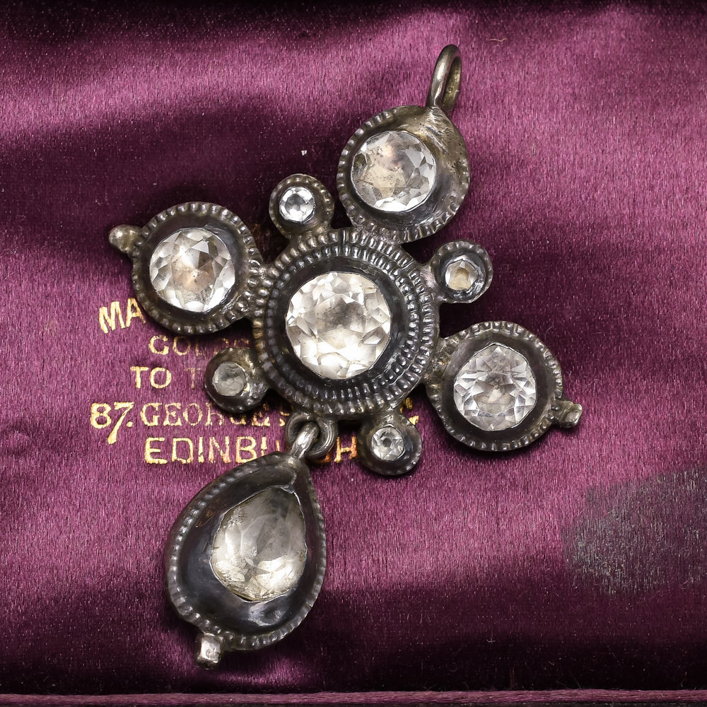 18th Century Portuguese Paste Cross Pendant