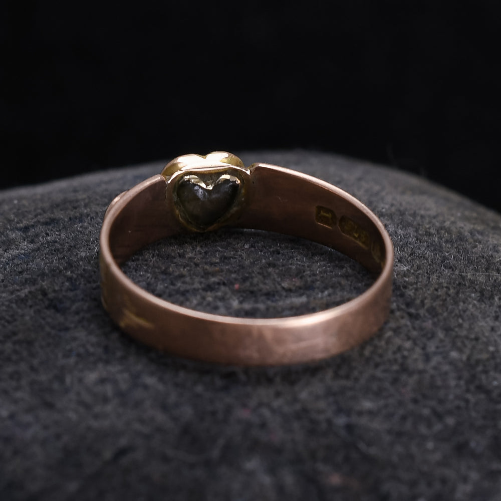 Victorian Turquoise Heart Locket ring