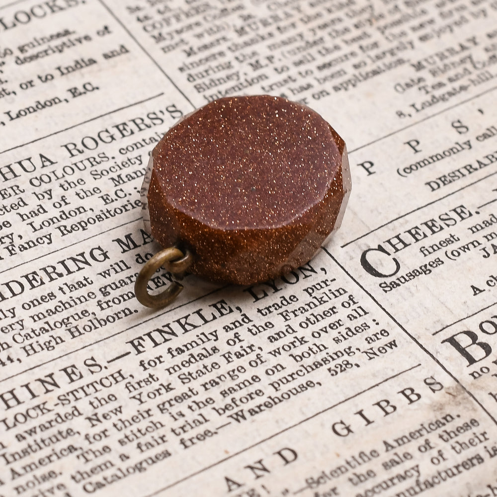 Victorian Goldstone Compass Pendant
