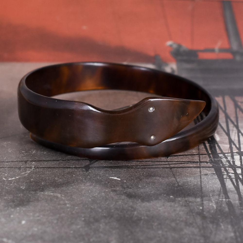 Art Deco Tortoiseshell Serpent Bangle
