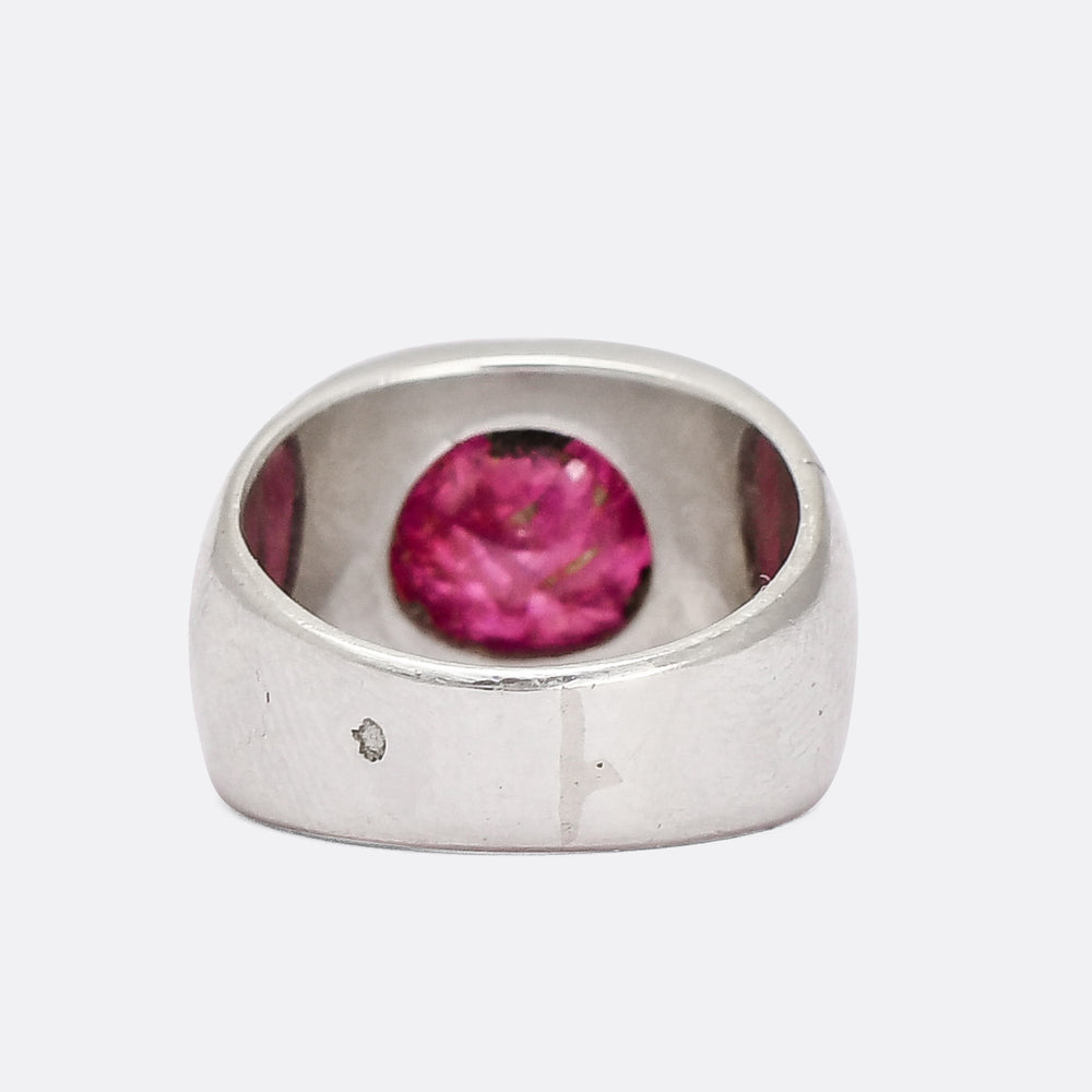 Mid-Century 5.59ct Burma Ruby Signet Ring