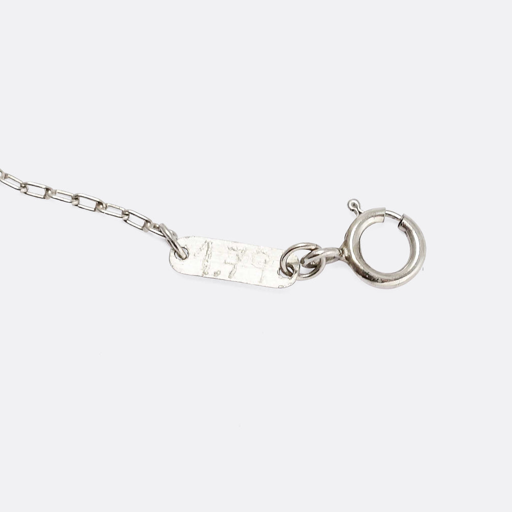 Mid-Century Diamond & Infinity Knot Guard Chain, 39