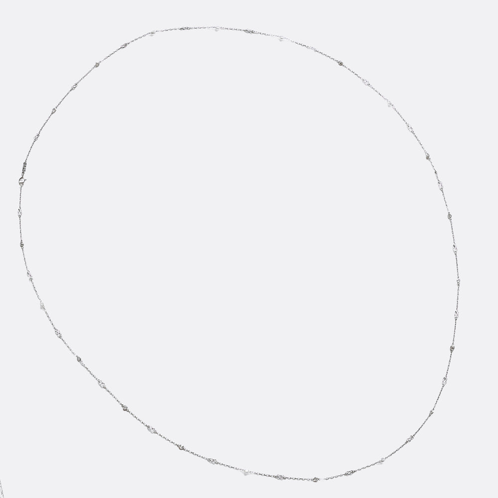 Mid-Century Diamond & Infinity Knot Guard Chain, 39