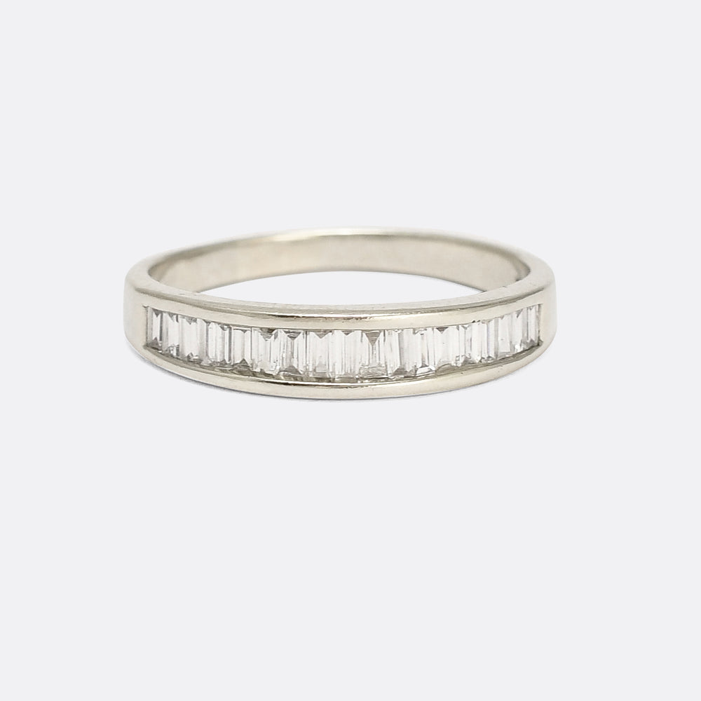 Mid-Century Graduated Baguette Diamond Eternity Ring