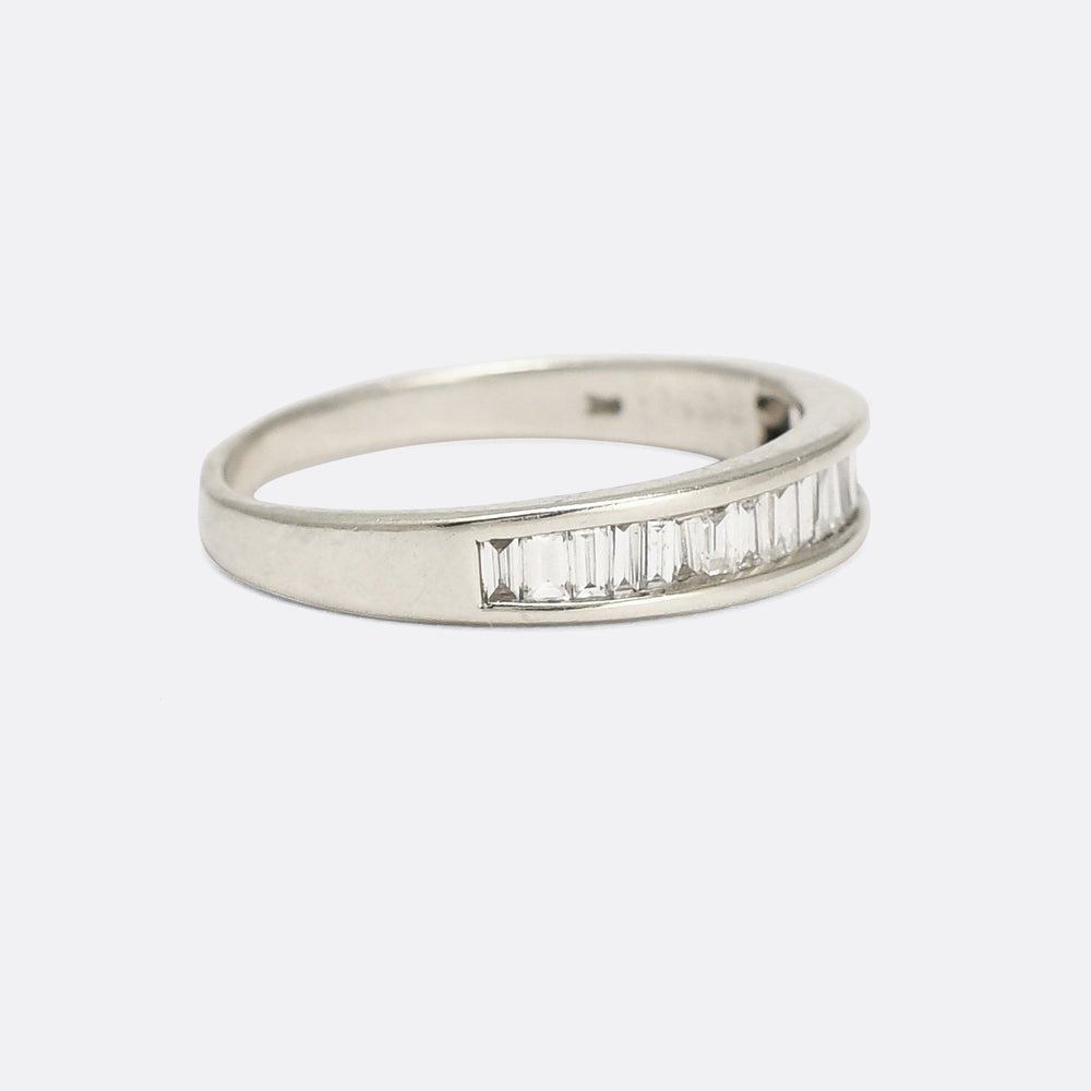 Mid-Century Graduated Baguette Diamond Eternity Ring