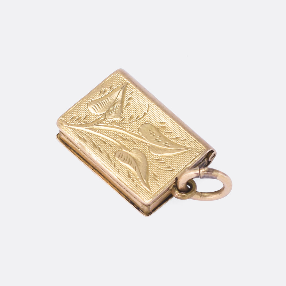 Mid-Victorian Gold Book Locket